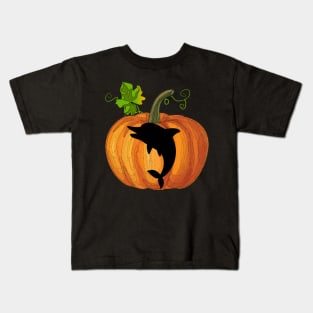 Dolphin in pumpkin Kids T-Shirt